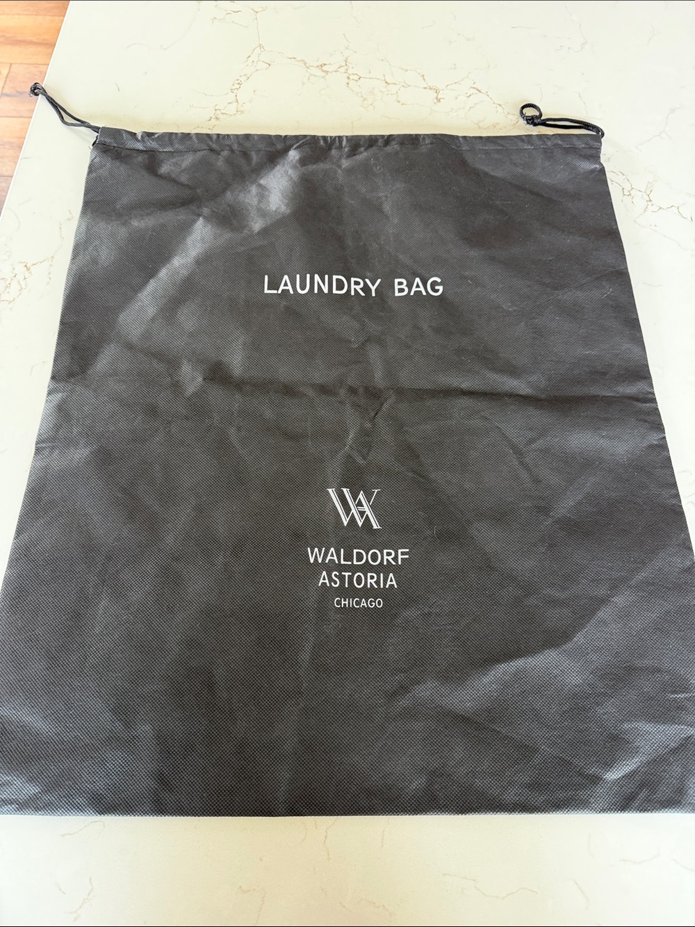 Laundry Bag - Black Travel Bag Waldorf Astoria Chicago